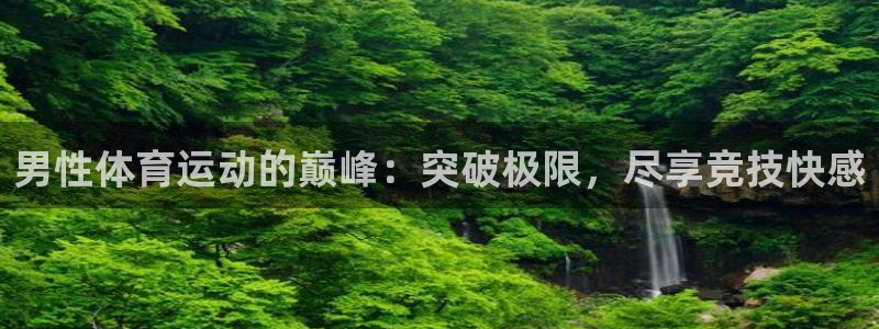 必发集团welcome欢迎光临|男性体育运动的巅峰：突破极限